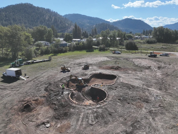 Overview looking across the site, north to south